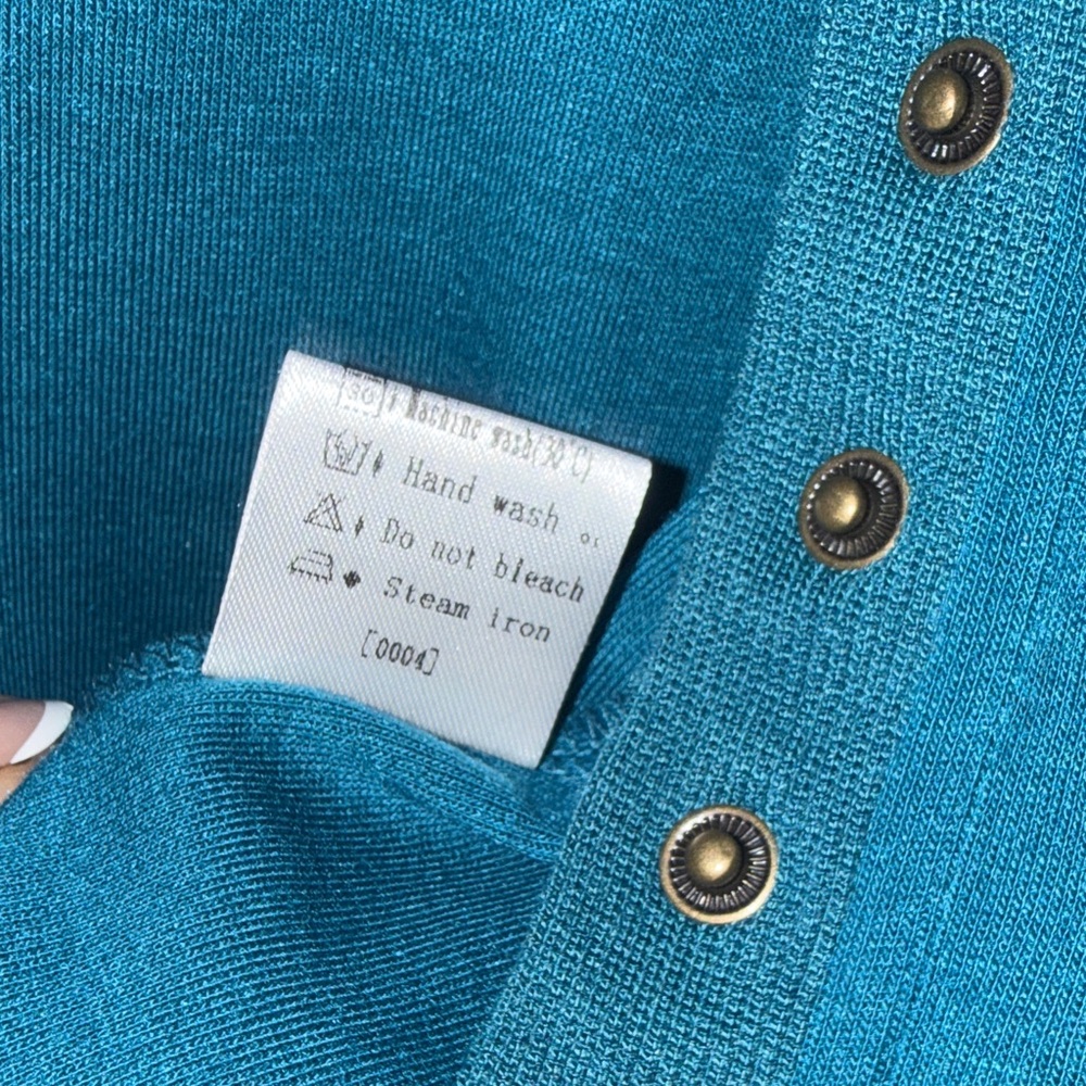 Teal Snap-Front Cardigan - Picture 7 of 8